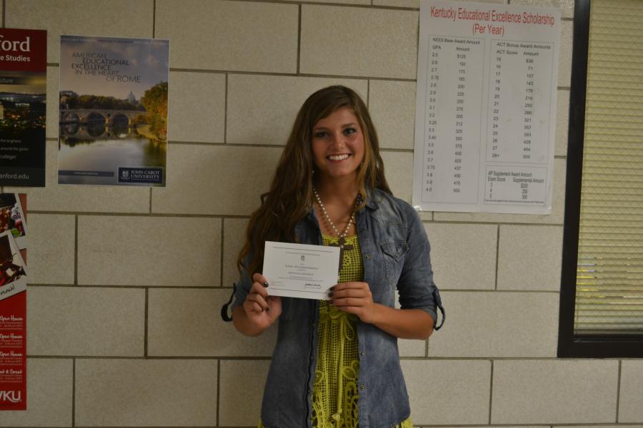 MERIT SCHOLAR-- Senior Bethany Cartwright is recognized as a commended student in the 2015 National Merit Scholarship Program.