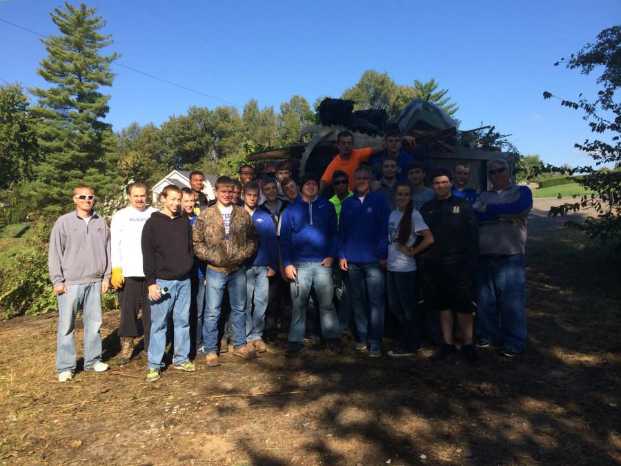 COMMUNITY SERVICE-- The GCHS boys' basketball team recently performed community service in Pryorsburg.