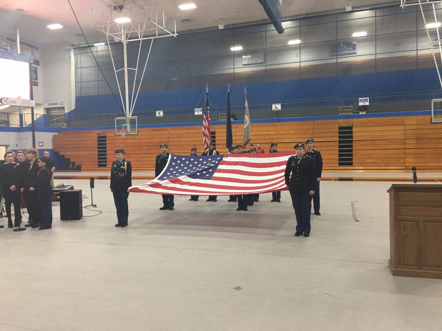 GCHS JROTC leads Veterans Day ceremonies around community