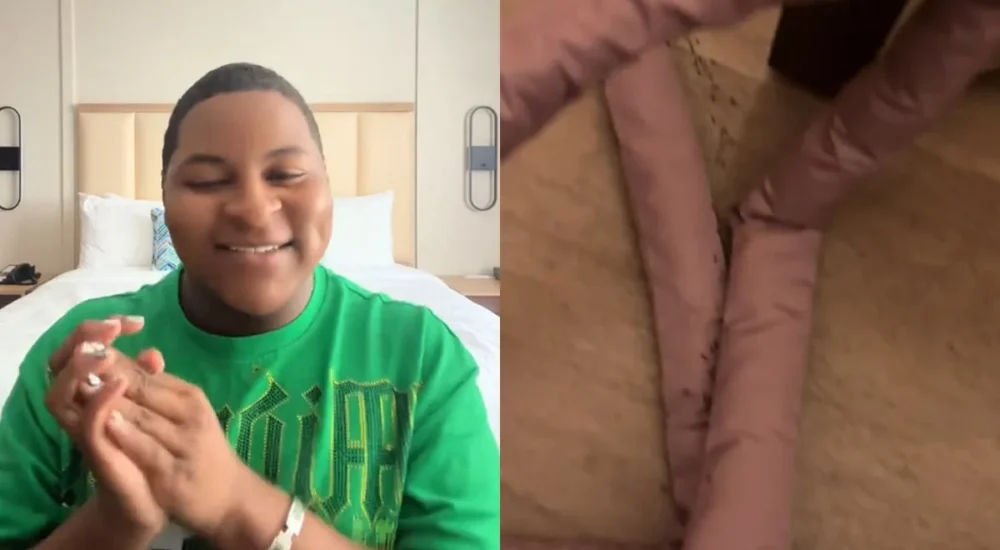 University of Houston student sharing a TikTok update about a dorm roommate dispute