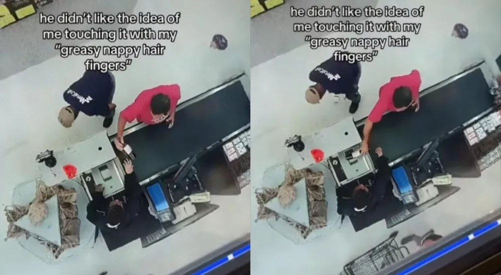 Louisiana hairstylist speaking firmly to a client during a TikTok video about an unpaid locs appointment