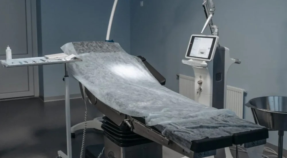 Operating room equipment in a healthcare facility