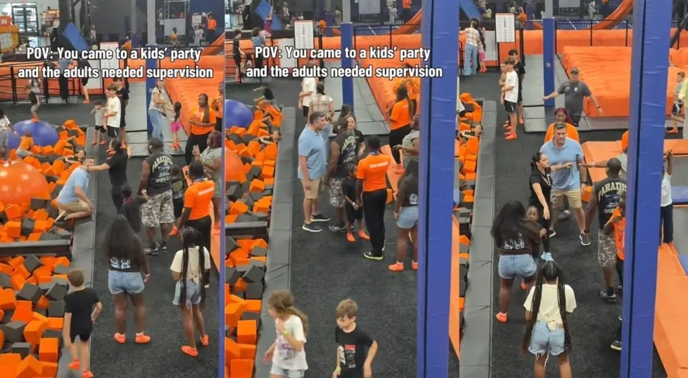 A Florida Walmart shopper leaving the store with an employee escort after feeling uneasy